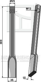 Dalbo kultivatortinder Ø25 x 300 mm